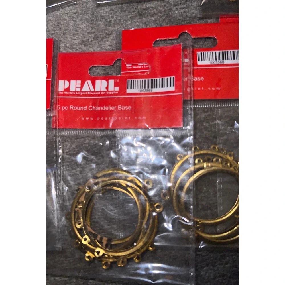 Pearl Paint Round Chandelier Base 50pc Lot Jewelry Making Findings NEW